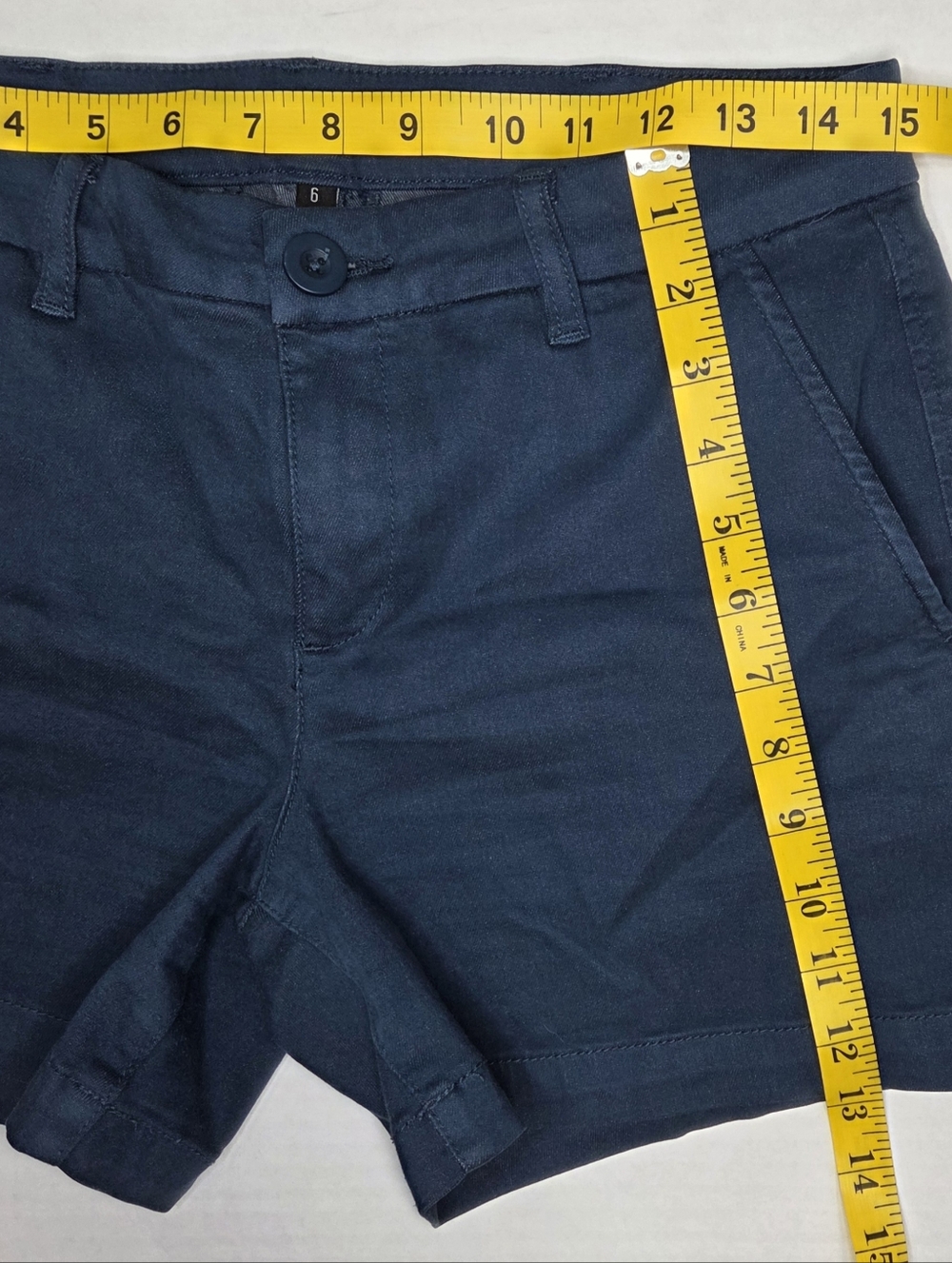Kut From The Kloth Womens Trouser Short Size 6 Navy Blue Chino Preppy - Picture 3 of 8